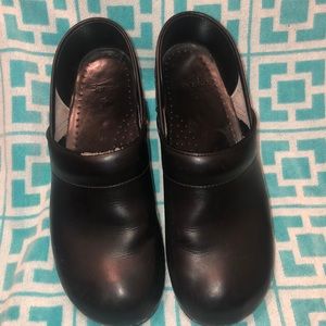 Dansko Clogs Black Leather 43 12 1/2